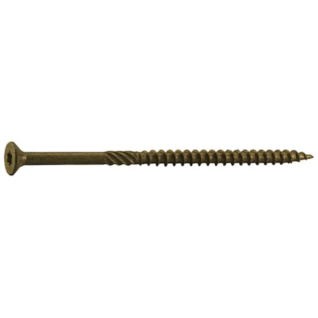 Deck Screw, #10 x 4 in, Steel, Flat Head, Torx Drive, 240 PK